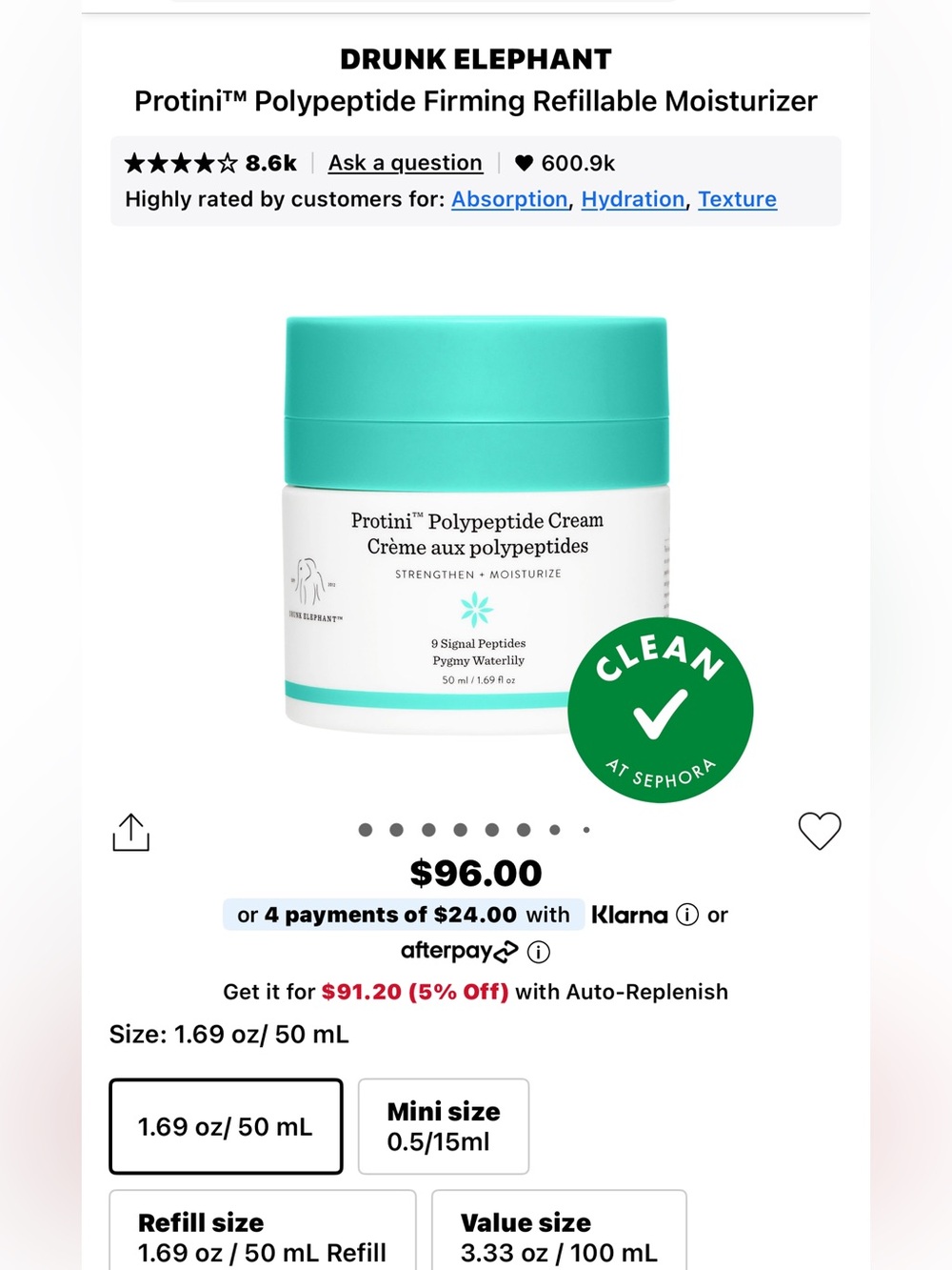 Drunk Elephant Protini™ Polypeptide Cream Moisturizer